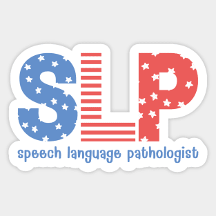 Speech Therapy 4th of July Patriotic Sticker